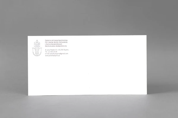 Parafia Matki Bożej Fatimskiej i bł. Bronisława Markiewicza w Słupnie Business envelopes - DL