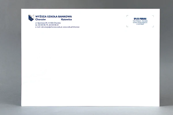 Wyższa Szkoła Bankowa w Chorzowie Business envelopes - C4