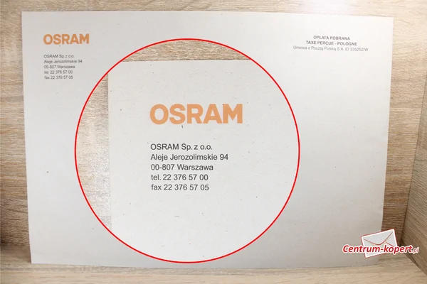Osram, Osram Licht AG Eco-friendly envelopes - C4