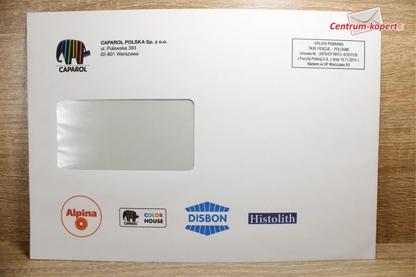 Caparol Polska sp. z o.o. Business envelopes - C5