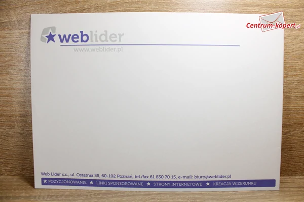 WebLider.pl - Pozycjonowanie Stron Internetowych - Poznań Business envelopes - C5