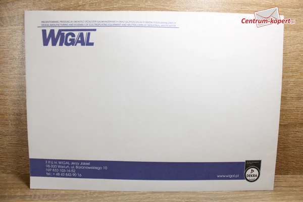 Wigal. Produkcja urządzeń galwanizerskich Business envelopes - C5