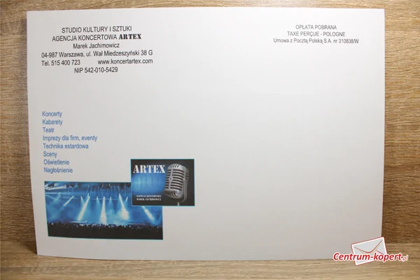 Artex - Marek Jachimowicz Business envelopes - C5