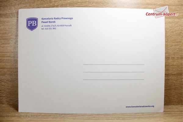 Paweł Borek - Kancelaria Prawna Business envelopes - C5