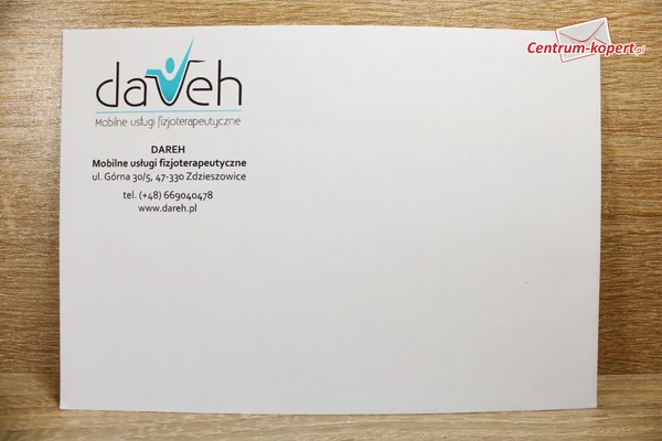Dareh.pl – mobilne usługi fizjoterapeutyczne Business envelopes - C6