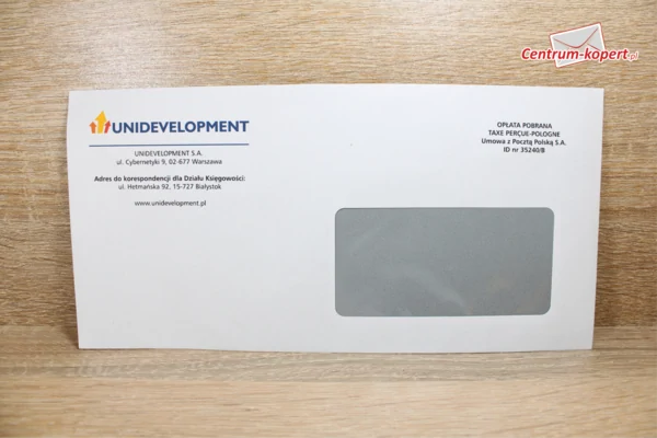 Unidevelopment - Deweloper Warszawa Business envelopes - DL