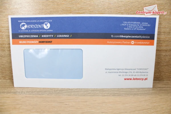 Ubezpieczenia Myślenice - Horyzont Business envelopes - DL