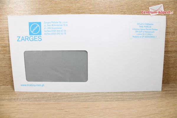 Zarges Polska sp. z o.o. Business envelopes - DL