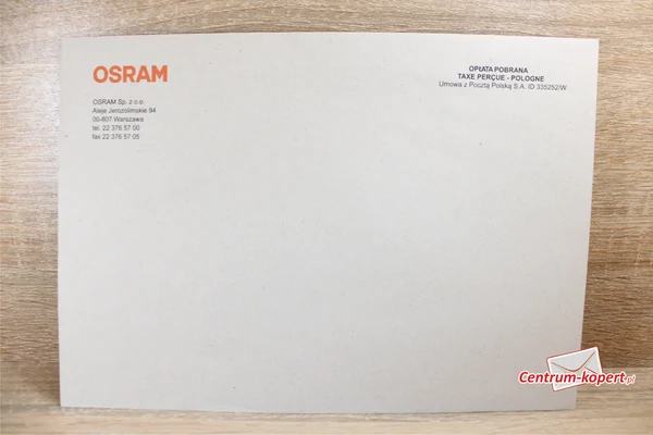 Osram, Osram Licht AG Eco-friendly envelopes - C5