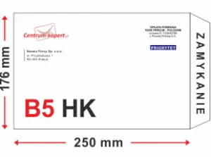 Koperty B5 z nadrukiem