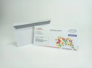 Koperty DL z nadrukiem | Długi bok | Pasek samoprzylepny | Białe | 80 g/m2