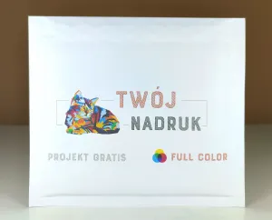 Koperty bąbelkowe CD standard białe z nadrukiem