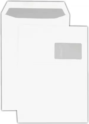 Koperty C4 HK - okno prawe 45x90 mm - (z paskiem samoprzylepnym) - biała - 90 g/m2