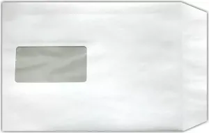 Koperty C5 HK - okno lewe 45x90 mm - (z paskiem samoprzylepnym) biała 90 g/m2