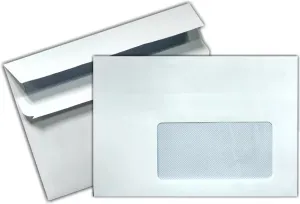 Koperty C6 - okno prawe 45x90 mm - SK (samoklejące) biała 75 g/m2