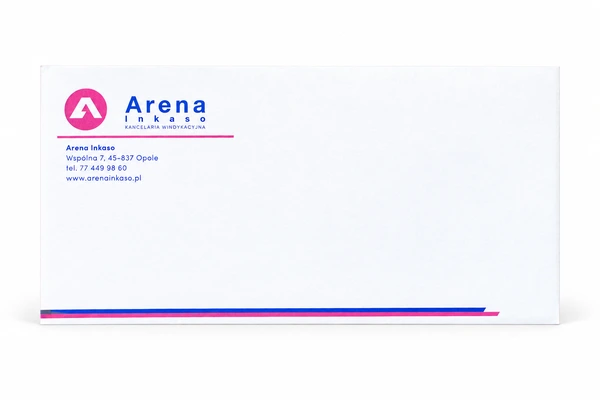 Arena Inkaso - kancelaria windykacyjna Koperty firmowe - DL