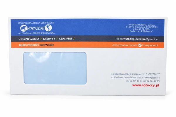 Pojišťovna Myślenice - Obálky společnosti Horyzont - DL